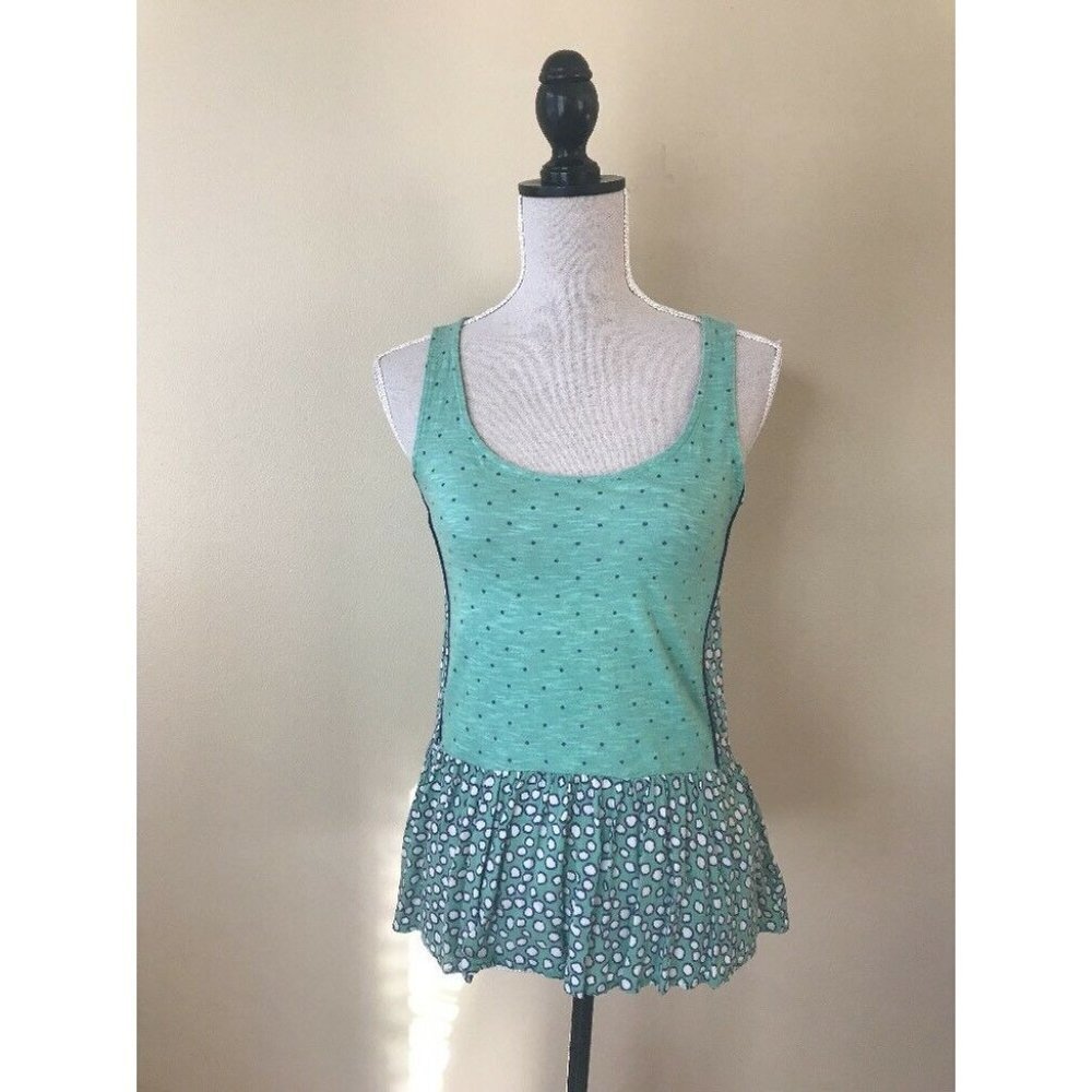 Postmark Anthropologie Peplum tank Diamond Circle